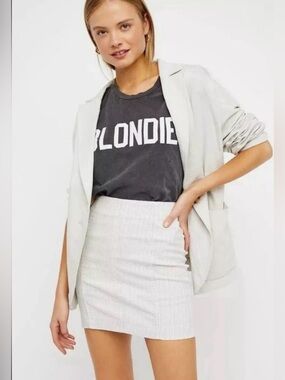 Free People Modern Femme Pinstripe Mini Skirt